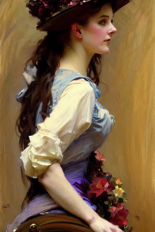 victorian lady, painting by daniel gerhartz, alphonse