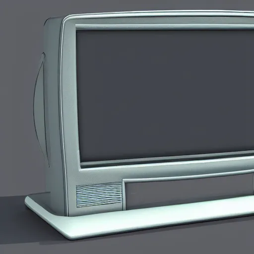 Image similar to old crt monitor screen technical details render 3 d clean sharp focus concept art