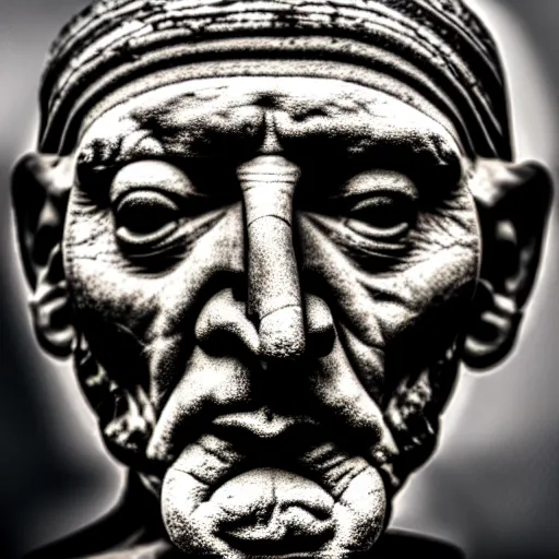 Prompt: Photography of 1000 years old man with highly detailed 1000 years old face