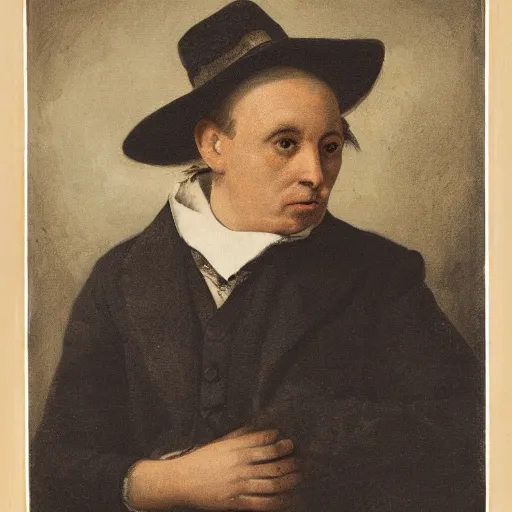 Image similar to a man who looks like a cow, portrait