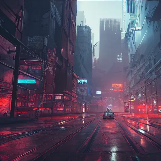 Image similar to grimdark dystopian cyberpunk city, unreal engine, 8 k, ultra realistic, ultra detail