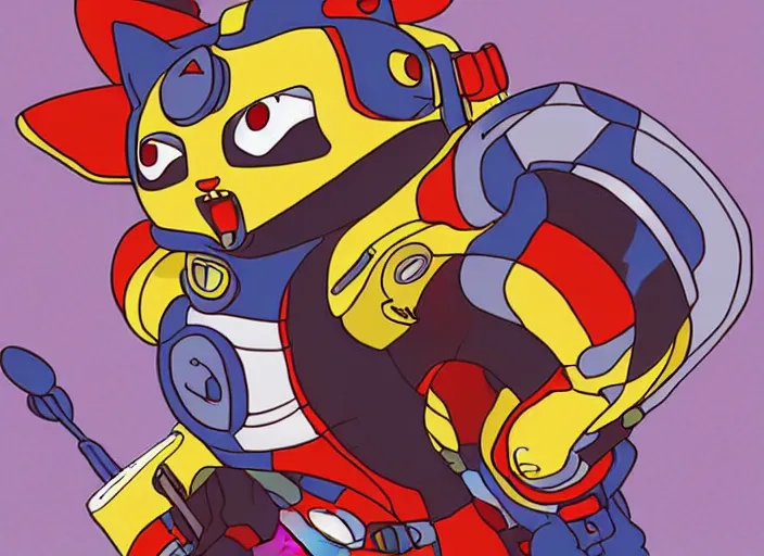 Prompt: illustration of a cat astronaut, stuido ghibli, gurren lagann