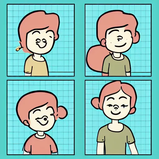 Image similar to simple 4 grid comic