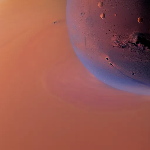 Prompt: a realistic orbital photo of mars with oceans of water and clouds.