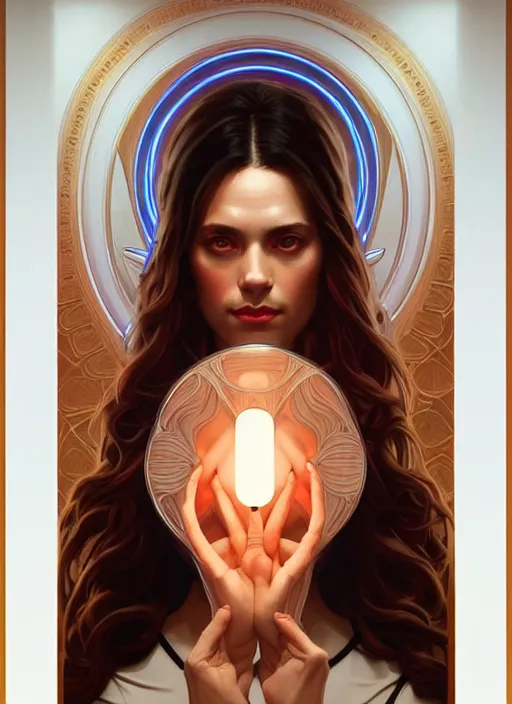 Image similar to symmetry!! portrait of seinfeld, glowing lights!! intricate, elegant, highly detailed, digital painting, artstation, concept art, smooth, sharp focus, illustration, art by artgerm and greg rutkowski and alphonse mucha