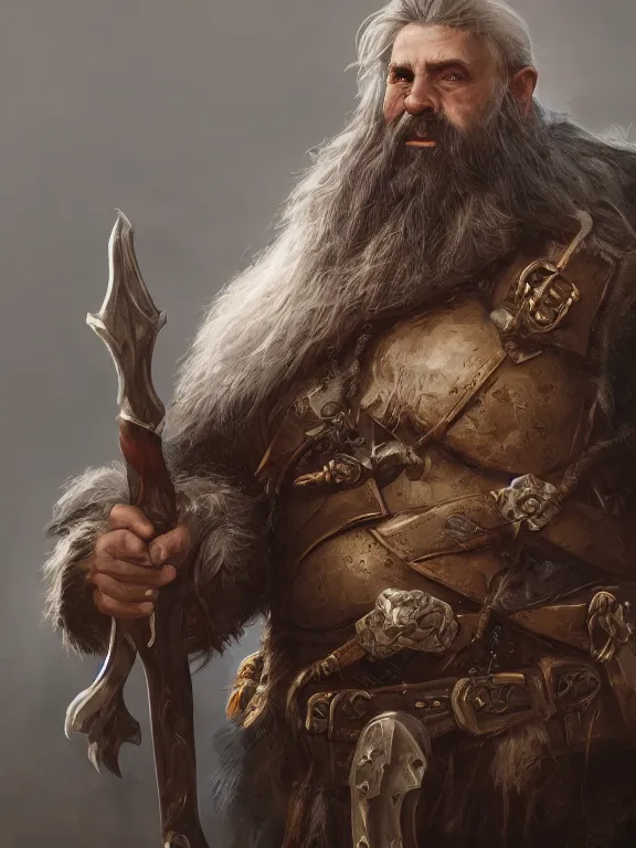 Prompt: High Fantasy Dwarf Huntsman with his Raven, RPG Portrait Reference, Oil Painting, Trending on Artstation, octane render, Insanely Detailed, 8k, HD