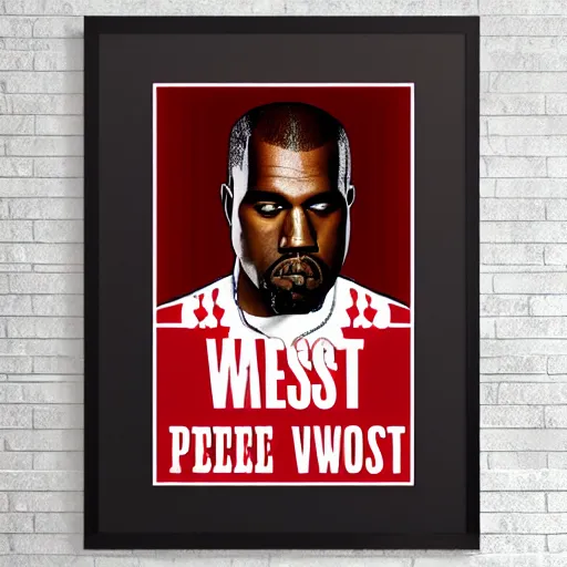 Image similar to kanye west vs pete davidson box match poster,