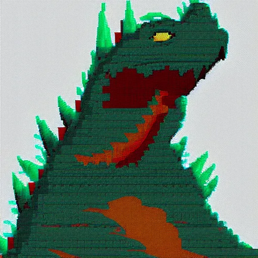 Image similar to godzilla snes pixel art