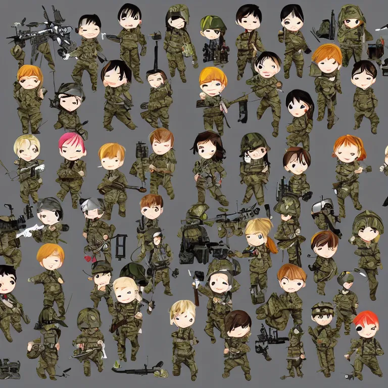 Image similar to chibi soldiers