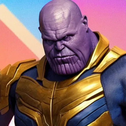 Image similar to if thanos and putin had a baby.