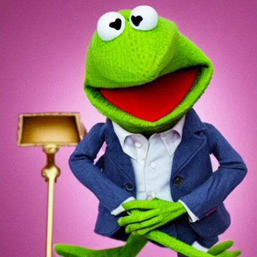 Image similar to Kermit The Frog with Saul Goodman