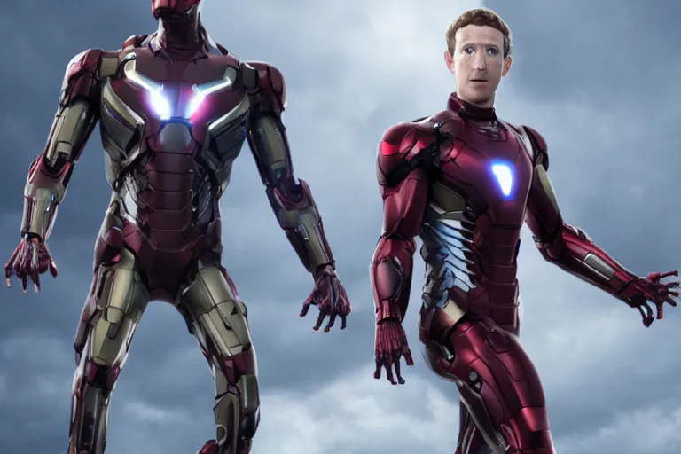 Prompt: film still of Mark Zuckerberg as Ultron in Avengers Age of Ultron, 4k
