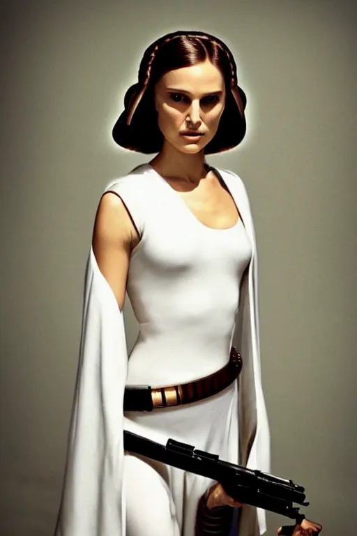 Image similar to Natalie Portman as princess leia