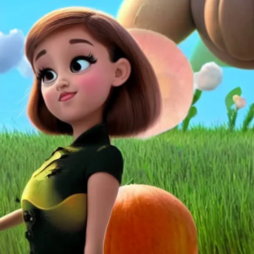 Prompt: a still of ariana grande in james and the giant peach ( 2 0 2 0 )