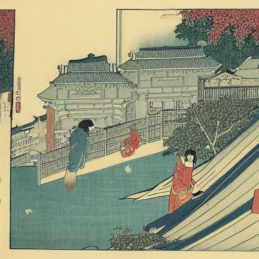 Image similar to montreal by hokusai