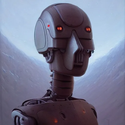 Image similar to sentient android made of wood, by ivan shishkin and beeple, trending on artstation a complex sci - fi painting by gerald brom, trending on artstation a child