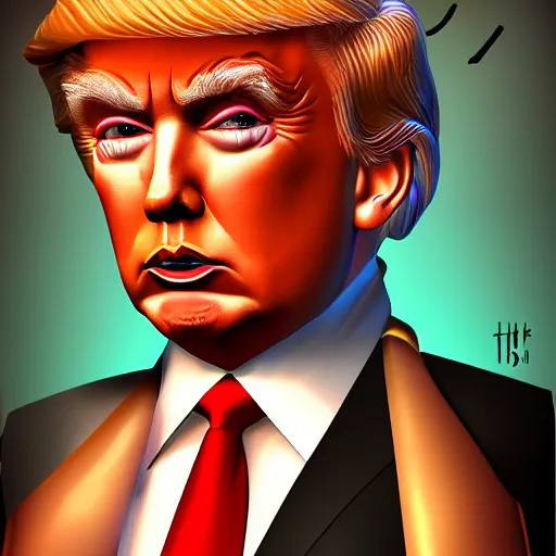 Image similar to donald trump drag queen, RPG portrait, dynamic lighting, fantasy art, High contrast, depth of field