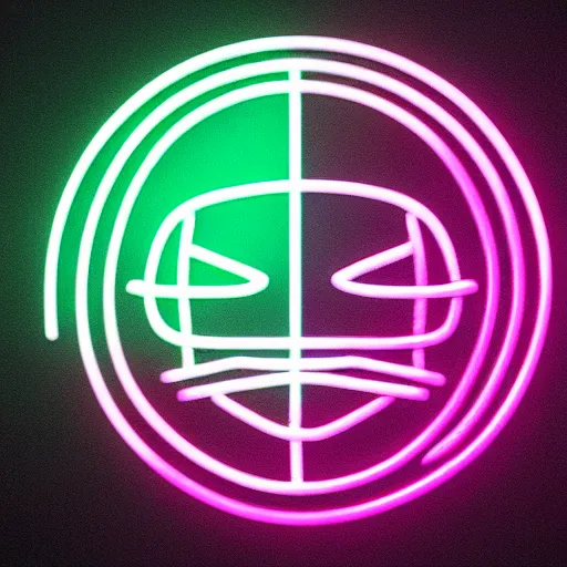 Prompt: anonymous society neon logo