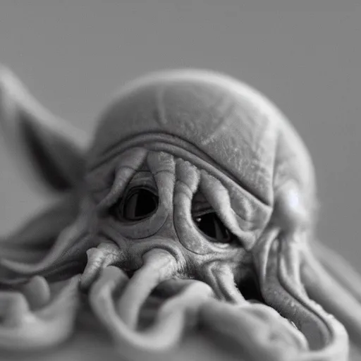 Image similar to baby cthulhu, macro photograph with shallow dof, electron microscope