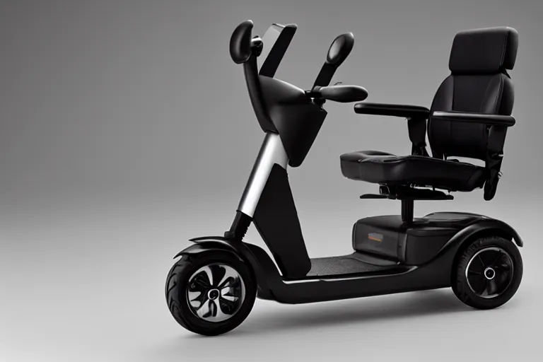 Prompt: a mobility scooter designed by mclaren