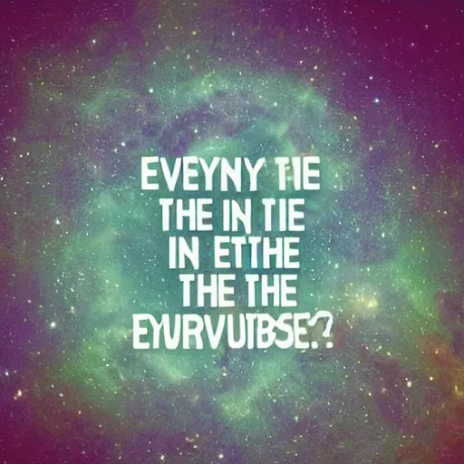 Prompt: everything in the universe all things every object in existence