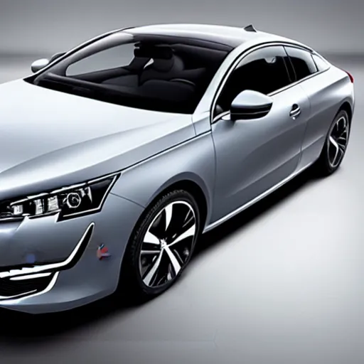 Prompt: Peugeot 508 coupe, complete view