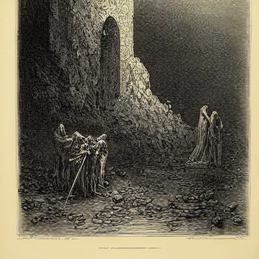 Image similar to gustave dore etching