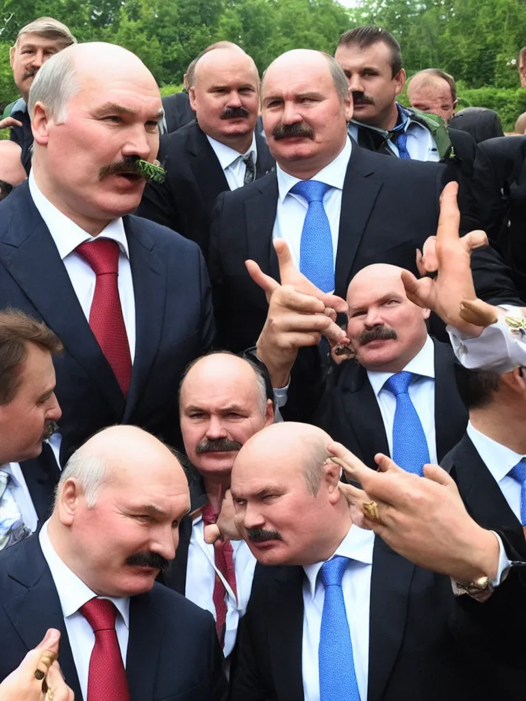 Prompt: lukashenka with pigface