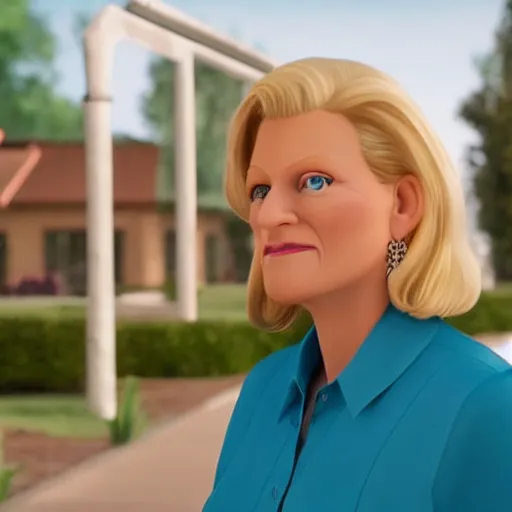 Prompt: skyler white in pixar ( 2 0 1 8 )