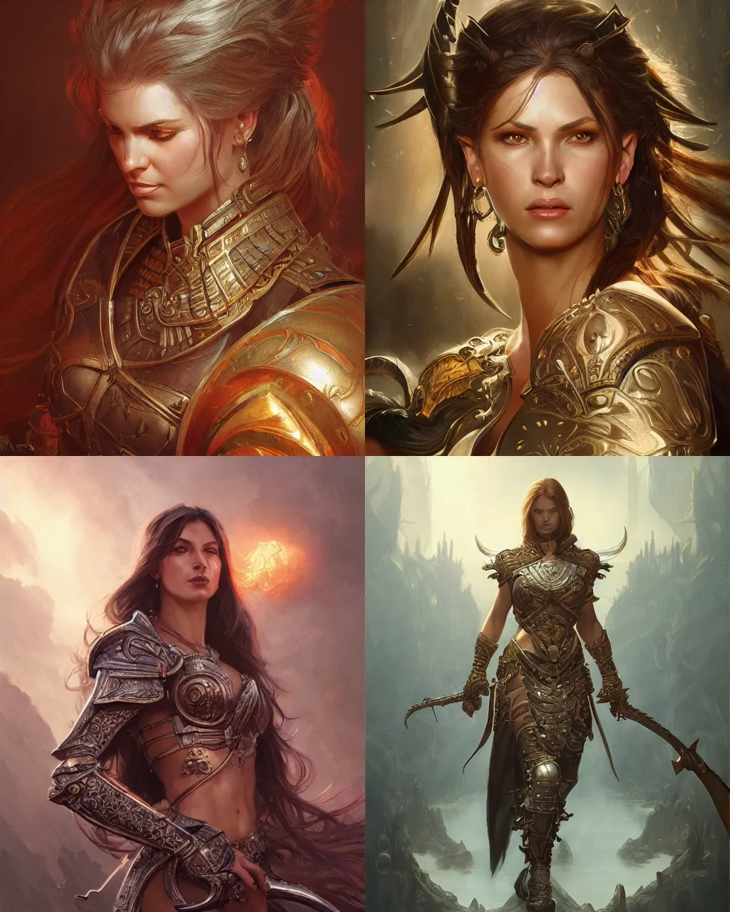 Prompt: ultra realistic illustration, female warrior, diablo, baldurs gate, intricate, elegant, highly detailed, digital painting, artstation, concept art, smooth, sharp focus, illustration, art by artgerm and greg rutkowski and alphonse mucha