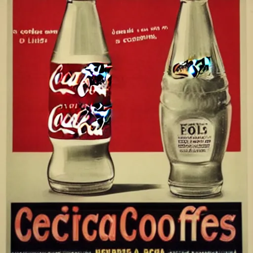 Prompt: Coca-Cola poster. 1950.