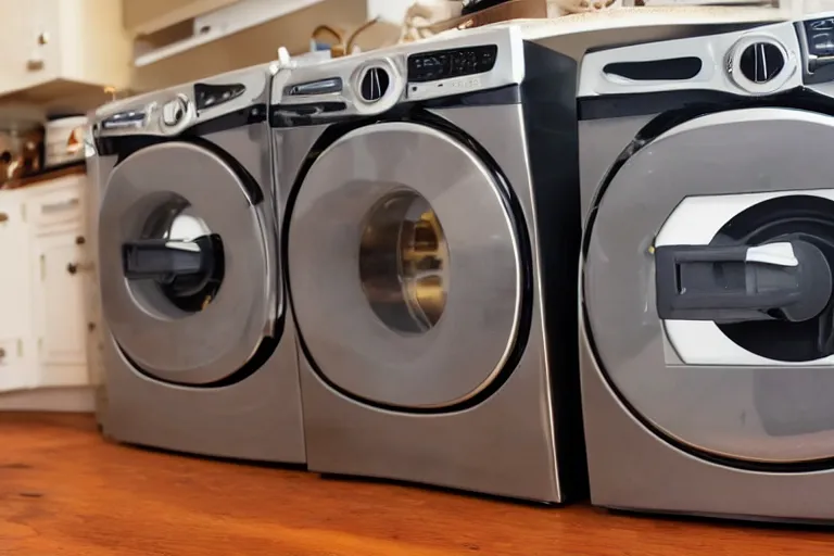 Prompt: googly eyes on appliances