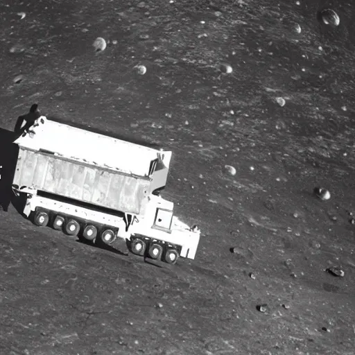 Image similar to a mining dump truck on the moon