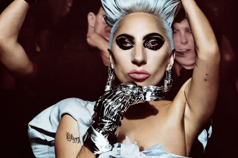 Image similar to lady gaga by steven klein, 8 0 s themed, highly realistic. high resolution. highly detailed. dramatic. 8 k. 4 k.