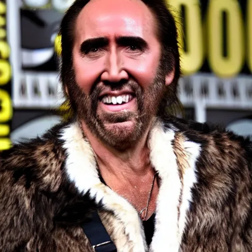 Image similar to nicolas cage wearing a sea otter suit, cosplay, furry, funny, candid photograph