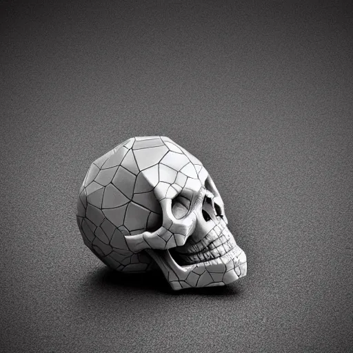 Prompt: d 2 0 merged with a demon skull, realistic photography, high detailed