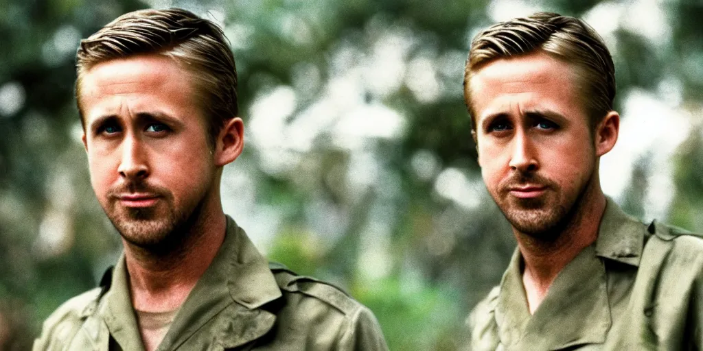 Prompt: Ryan Gosling in the Vietnam war