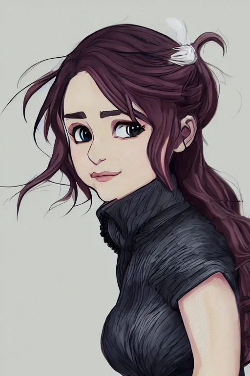 Image similar to Emilia Clarke as an Anime Art Style, artstation, 4k detailed