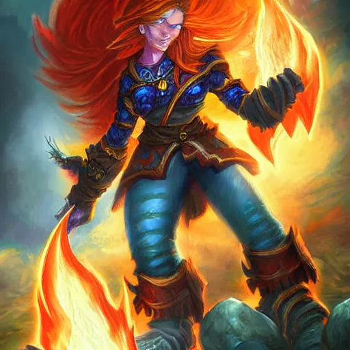 Image similar to fiery burning spell, in hearthstone art style, epic fantasy style art, fantasy epic digital art, epic fantasy card game art