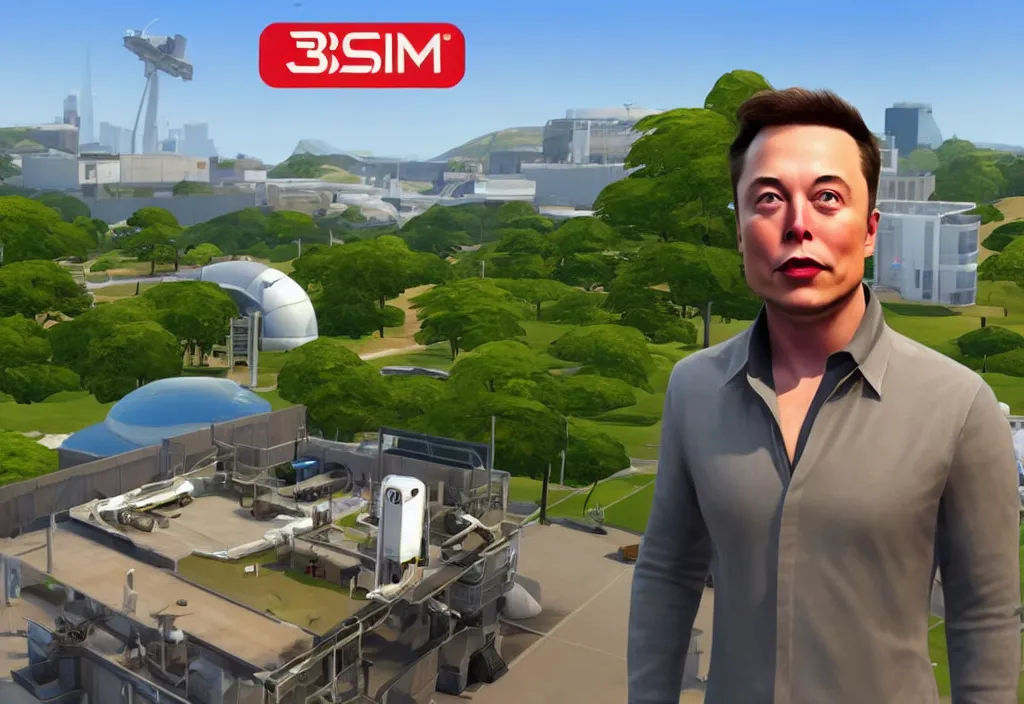 Prompt: a screenshot of elon musk in the video game in the sims. close up, 3 d rendering. unreal engine. amazing likeness. very detailed.