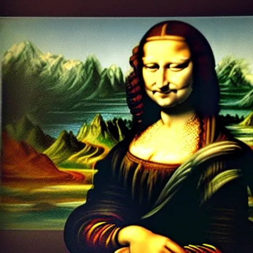 Prompt: Monalisa painted by Bob Ross