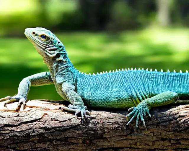 Image similar to humanoid lizard sunbathing, relaxed reptile basking in the sun, reptilian humanoid with a slight smile of contentment.