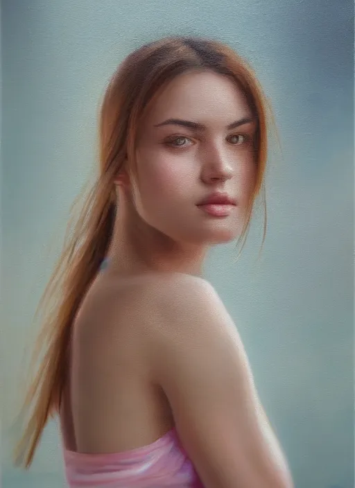 Image similar to portrait of a gorgeous young woman in the style of stefan kostic, realistic photo, sharp focus, 8k high definition, insanely detailed, intricate, elegant