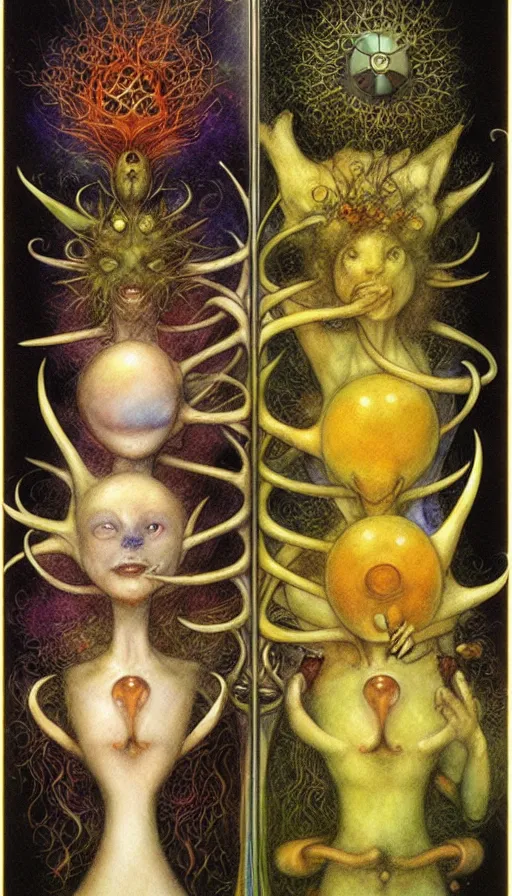 Image similar to the two complementary forces that make up all aspects and phenomena of life, by Brian Froud