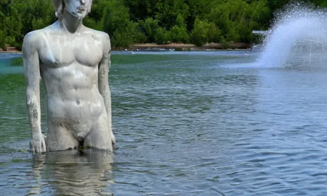 Image similar to man made of water