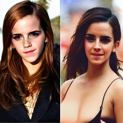 Image similar to emma watson mixed with kim kardashian