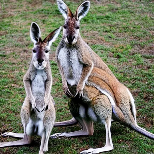 Image similar to kangaroos with fish scales