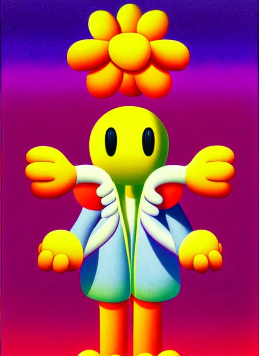 Image similar to flowers by shusei nagaoka, kaws, david rudnick, airbrush on canvas, pastell colours, cell shaded, 8 k