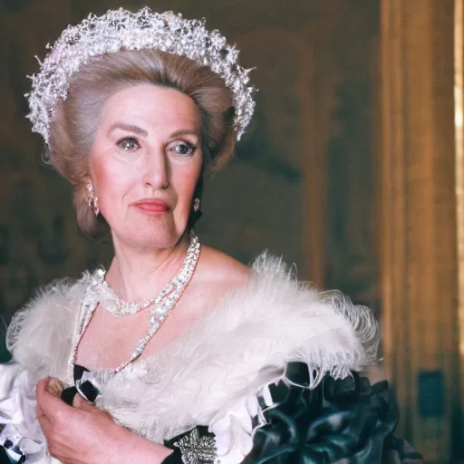 Image similar to Madame Donalde Trump. CineStill