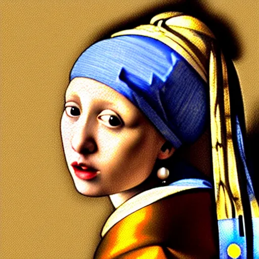 Image similar to matan schoeler styled portrait of the girl with the pearl earring